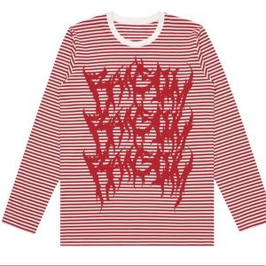 Ransom Tri Metal Logo Striped Long Sleeve